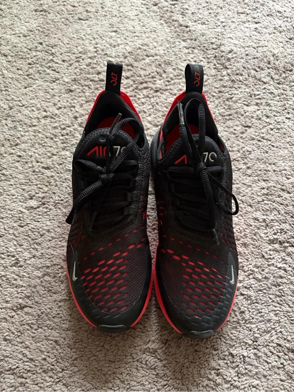 Nike Air Max 270 Black & Red Athletic Sneakers